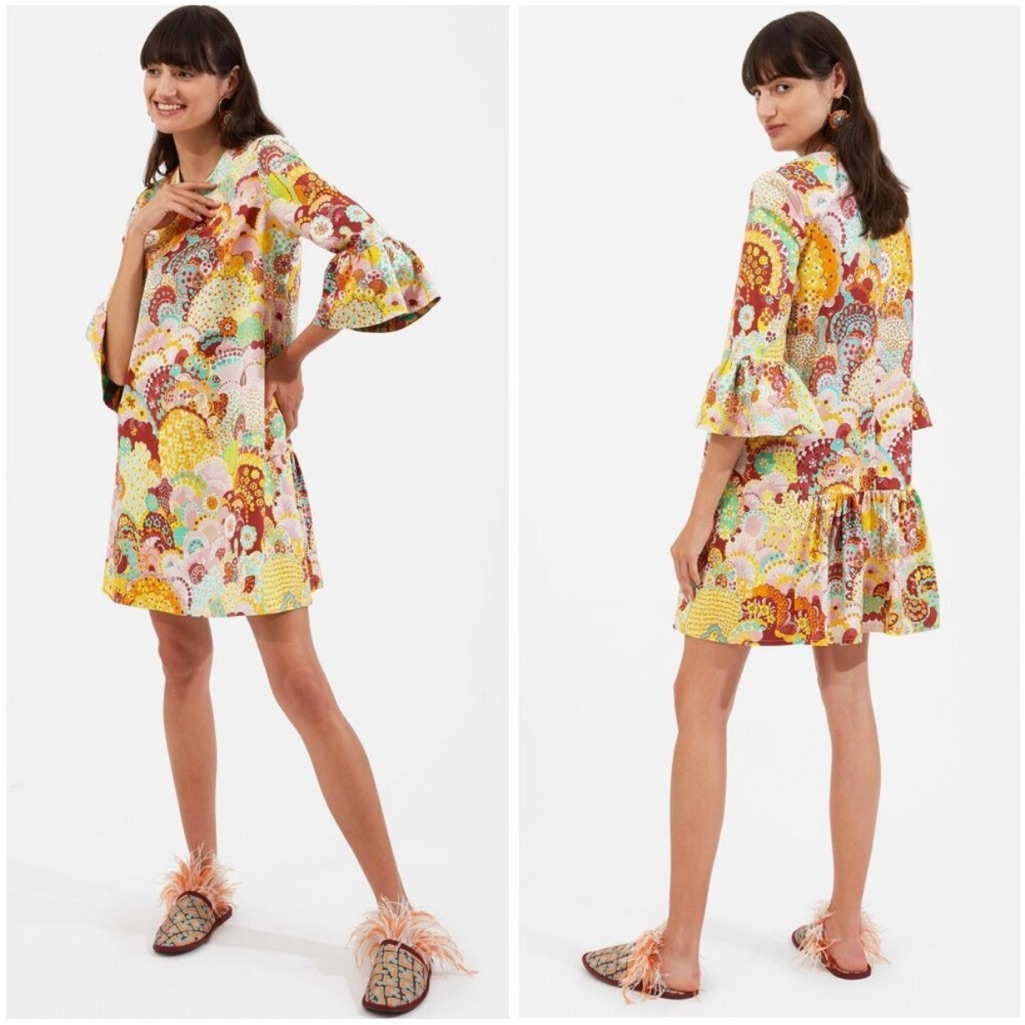 Nwt La Doublej Holi Print Mini Dress Xs